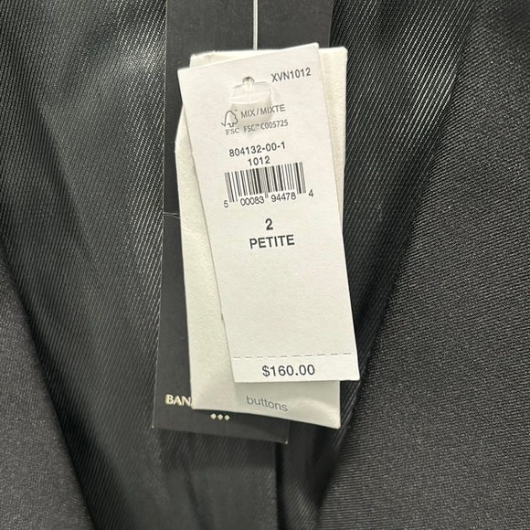 NWT-Banana Republic Black Blazer Professional Suit Jacket - Picture 3 of 16